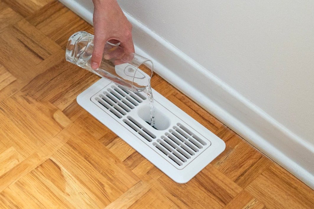 closeup of hand filling vent